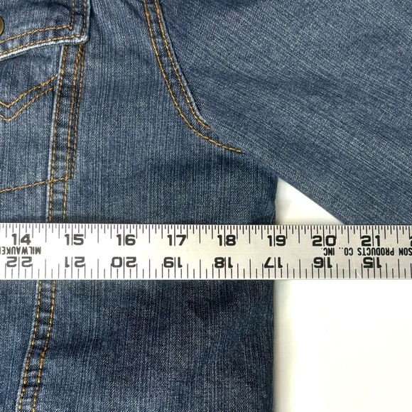 Vintage Wrangler Women’s Size Large L Sherpa Lined Denim Trucker Jacket - Picture 9 of 10